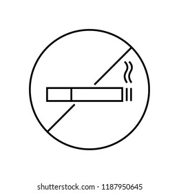 Vector icon are no Smoking. The symbol with the cigarette crossed out.