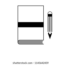 vector icon nootebook and pen