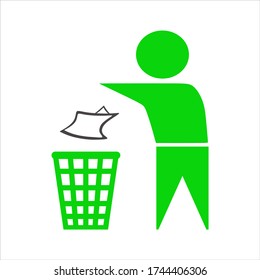 Vector Ikone der nicht zerkleinern. Symbol für Müllhalde