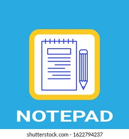 vector icon notepad, sign symbol