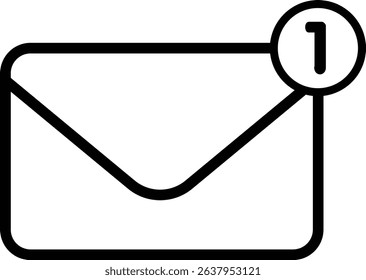 Vector icon of notification designed for general usage in apps, websites, and interfaces.