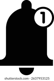 Vector icon of notification designed for general usage in apps, websites, and interfaces.