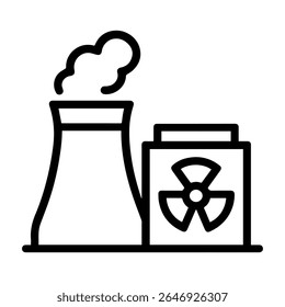 Ícone vetorial da usina nuclear sobre fundo branco
Ícone de vetor eletricidade
