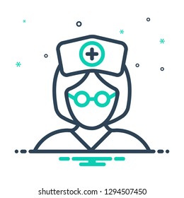 Vector icon for nurse