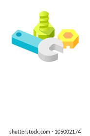 Vector icon nut and bolt