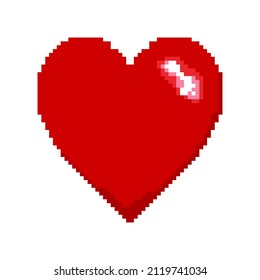 vector icon off heart pixel styled illustration