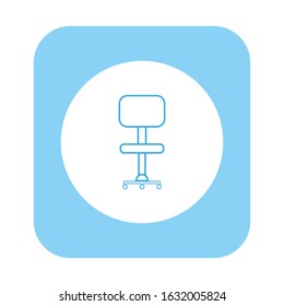 vector icon, of office chair with wheels