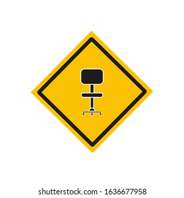 vector icon, of office chair with wheels