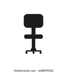 vector icon, of office chair with wheels