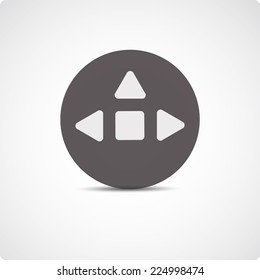 Vector icon for office with a gray circle