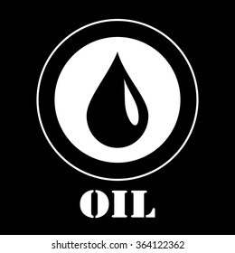 Vector icon of oil