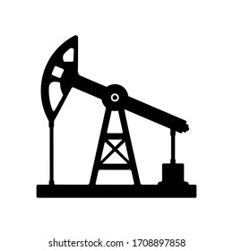 Vector icon of an oil or gas pump. A simple stock design, blank, outline, isolated on white background