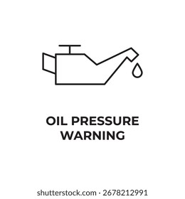 Icono de Vector de la advertencia de presión de aceite en el salpicadero.