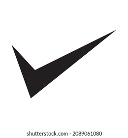 Icono vector correcto, mejor diseño plano de icono vector. Icono de marca actual.