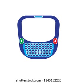 vector icon of old mobile phone device, old tecnology for conversation, connection, communication
