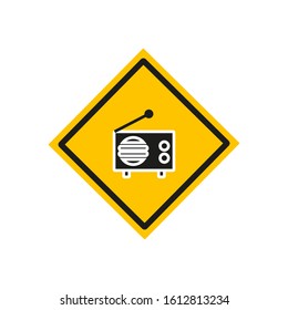 vector icon with old radio shape