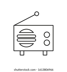 vector icon with old radio shape