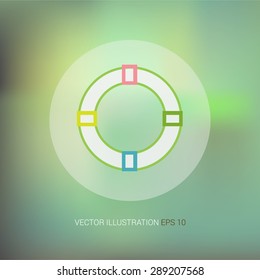 Vector icon on abstract soft background "buoy"