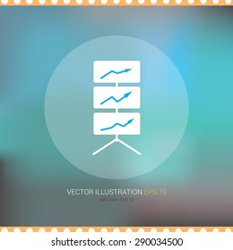 Vector icon on abstract soft background "white board"