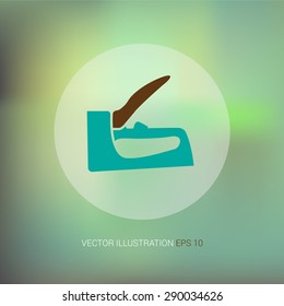 Vector icon on abstract soft background "stapler"