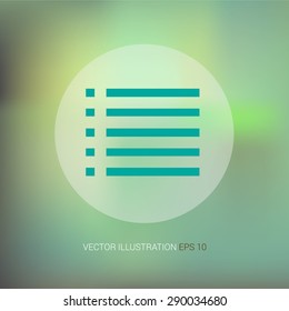 Vector icon on abstract soft background "list"