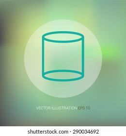 Vector icon on abstract soft background "bin"