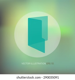 Vector icon on abstract soft background "folder"