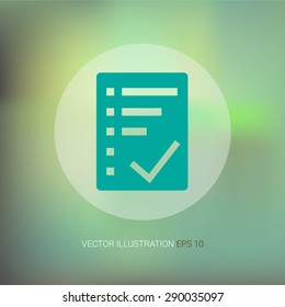 Vector icon on abstract soft background "note"