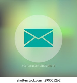 Vector icon on abstract soft background "envelope"