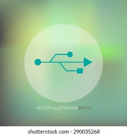 Vector icon on abstract soft background "connection"