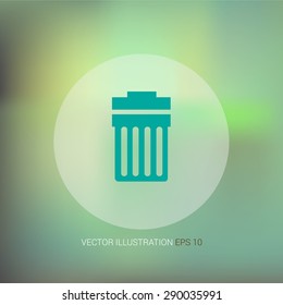 Vector icon on abstract soft background "delete"