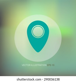 Vector icon on abstract soft background "location"
