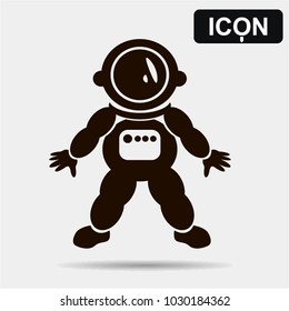 Vector icon on a background. Cosmonaut icon.
