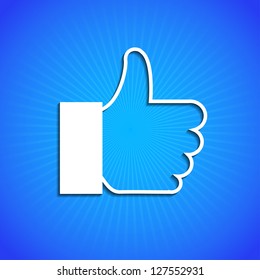 Vector icon on blue background. Eps10