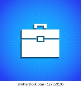 Vector icon on blue background. Eps10