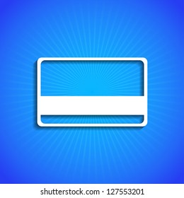 Vector icon on blue background. Eps10