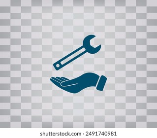Vector icon on gray background