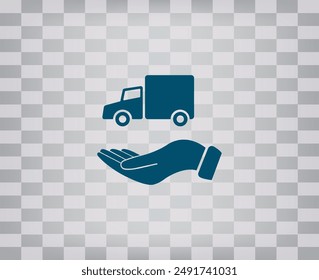 Vector icon on gray background