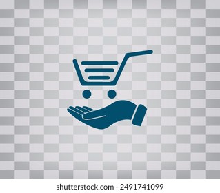 Vector icon on gray background