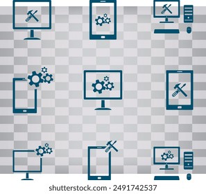 Vector icon on gray background