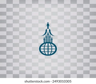 Vektorgrafik-Symbol auf einem grauen Hintergrund mit einem Farbverlauf.