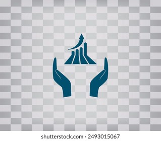 Icono de Vector sobre fondo gris con degradado.