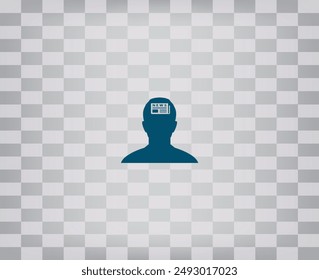 Vector icon on a gray background with a gradient.