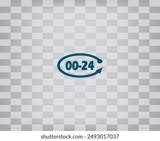 Vector icon on a gray background with a gradient.
