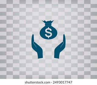 Vector icon on a gray background with a gradient.