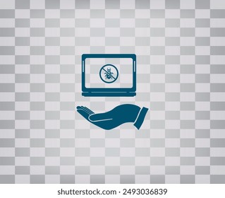 Vector icon on a gray background with a gradient.