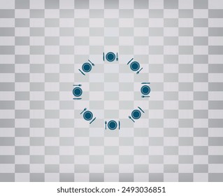 Vector icon on a gray background with a gradient.