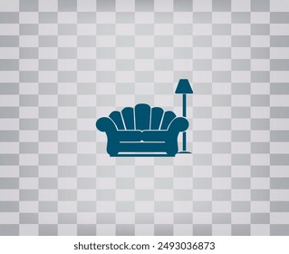 Vector icon on a gray background with a gradient.
