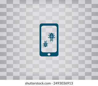 Vector icon on a gray background with a gradient.