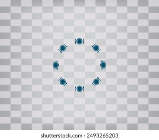 Icono de Vector sobre fondo gris con degradado.